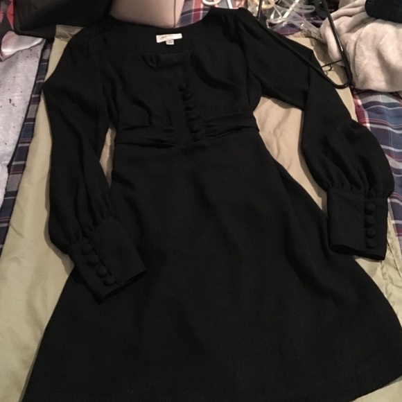 Black dress with tie back and cute buttons