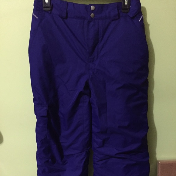 Deep purple snow pants
