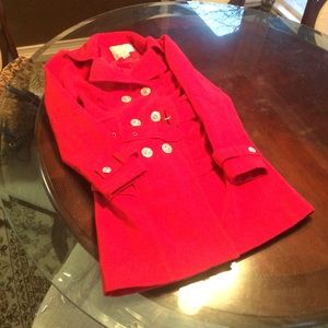 Red winter coat