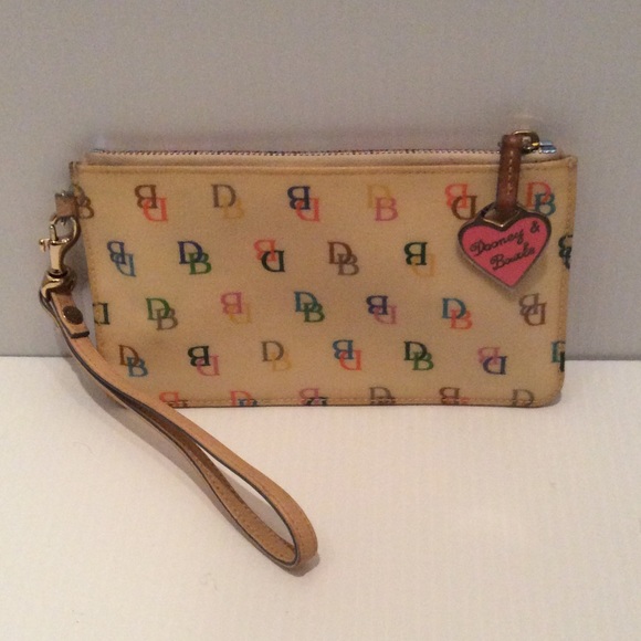 Dooney&Bourke Multi-Colored Logo Wristlet