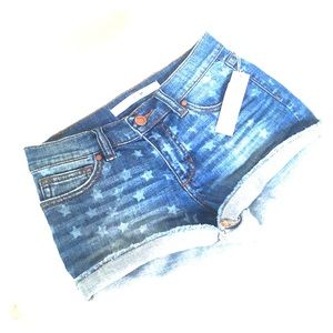 Joe's Jeans Blue Denim Shorts with Star Detail