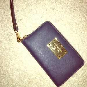 Navy Blue Michael Kors Wallet Wristlet!