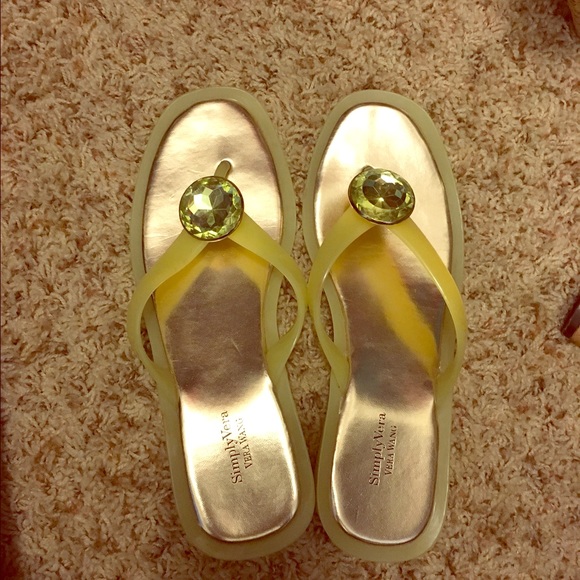 Vera Wang dress flip flops.