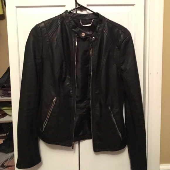 Black leather jacket