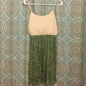 White and Green Dress