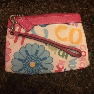 Floral coach wristlet