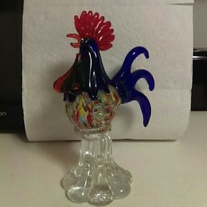 Vintage Italian blown glass rooster
