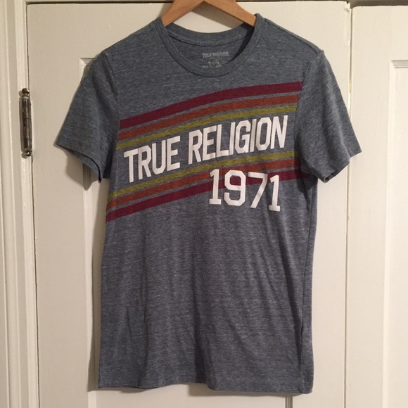 True Religion Tops - True Religion 1971 Gray Graphic T-Shirt Unisex