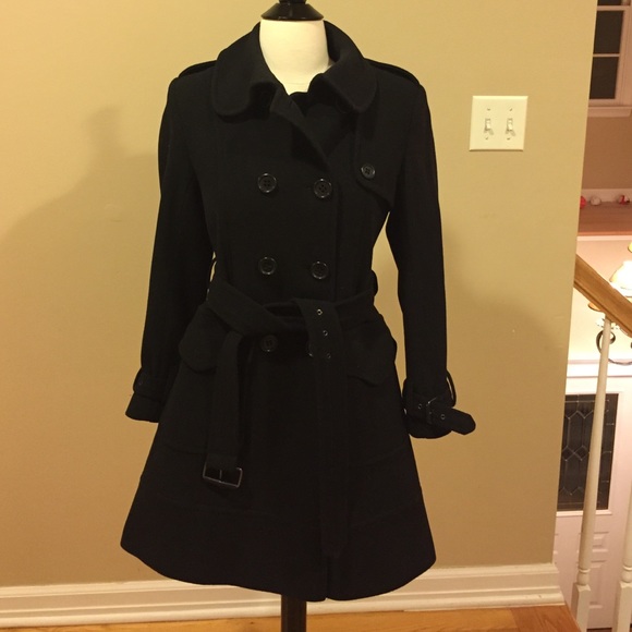 DKNY Jackets & Blazers - DKNY Black Belted Wool Coat