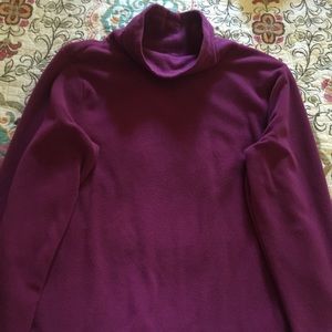 XL fuchsia fleece turtleneck
