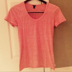 Vintage Coral J Crew Tee Scoop Neck. Fitted. New!