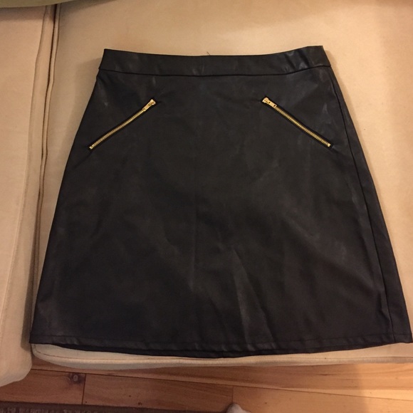 Faux leather skirt