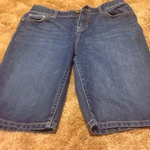 Dark wash shorts