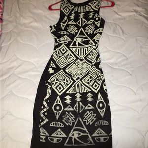 Tribal print sleeveless dress