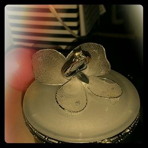 14 k white and rose gold 1/2 k diamond ring