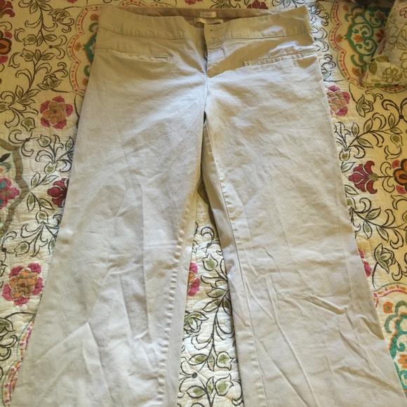 Stretch wide leg khakis