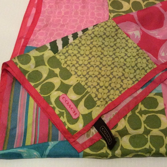 Multi-Pattern 100% Silk Coach Scarf/Twilly - Picture 2 of 4