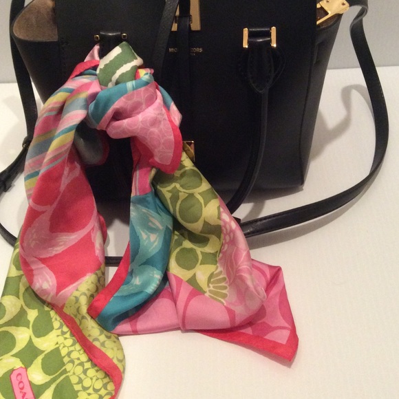 Multi-Pattern 100% Silk Coach Scarf/Twilly - Picture 3 of 4