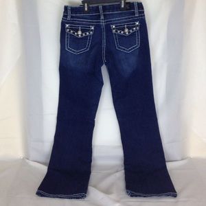 Dark wash blue jeans