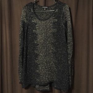 Rock & Republic shiny black sweater