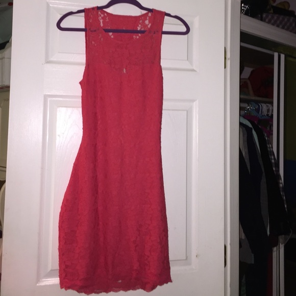Pink laced dress