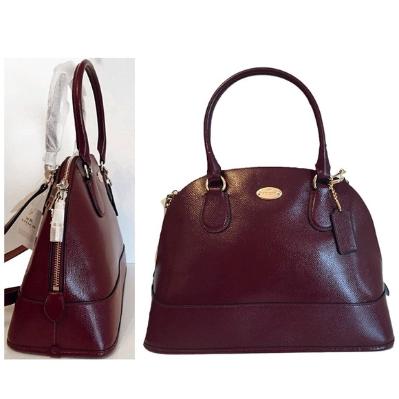 Coach Cora Patent Leather Satchel in Sherry - Picture 3 of 5