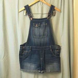L.E.I., Bib Front Short, Size XL, Denim.