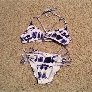 Blue, white, and navy bikini!