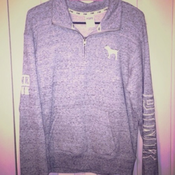 Gray half zip