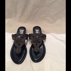 Vince Camuto Nappa Black Flip Flop