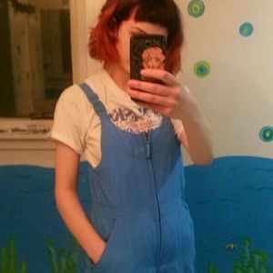 Light blue L.L. Bean snowpants