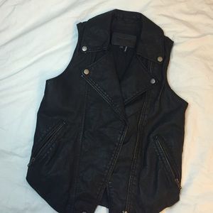 Kill city leather biker vest xs