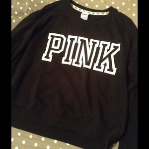 Victoria's Secret VS PINK Black Crewneck