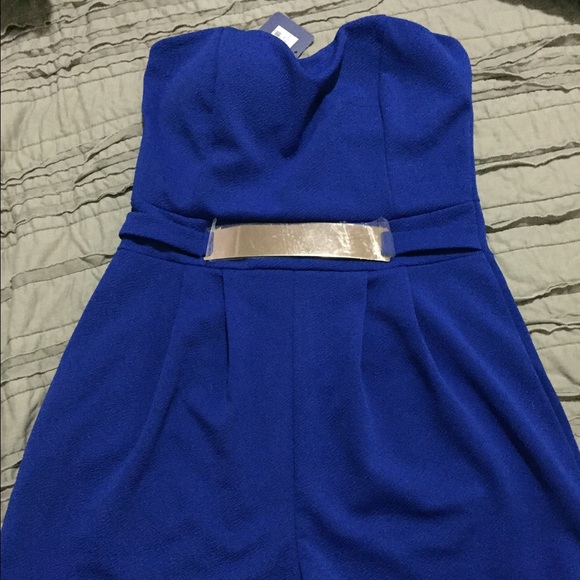 Royal blue romper.