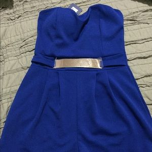 Royal blue romper.