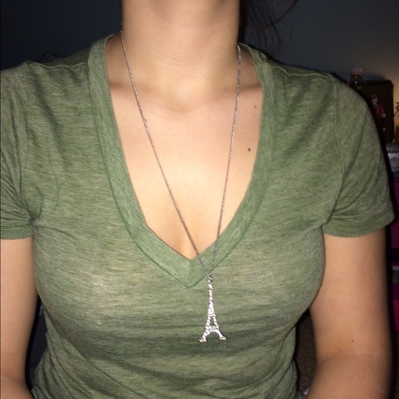 Eiffel Tower crystal necklace