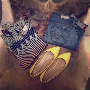 Banana republic yellow flats