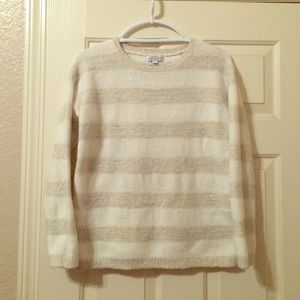 ON SALE!! White striped sweater.
