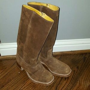 Frye Brown Suede Campus Boots