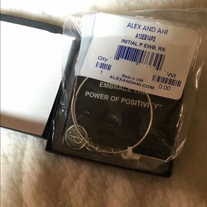 Alex and Ani Initial P Charm Bangle Bracelet