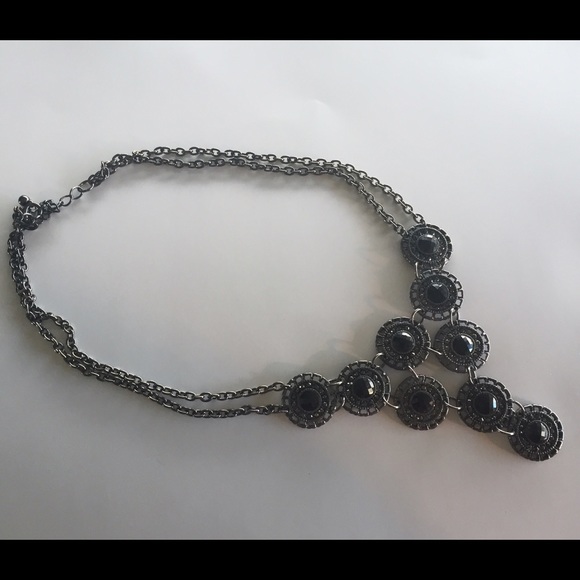 WILL PRICE DROP Black Circles Statement Necklace - Picture 1 of 4