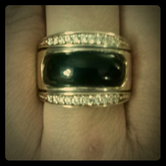 925 gold tone reversible ring