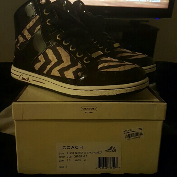 Authentic Coach hightop sneakers - Picture 1 of 3
