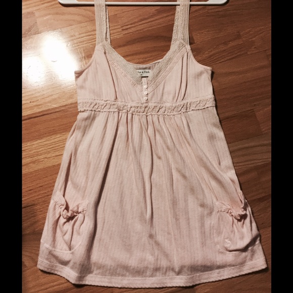 Abercrombie pink camisole with lace straps