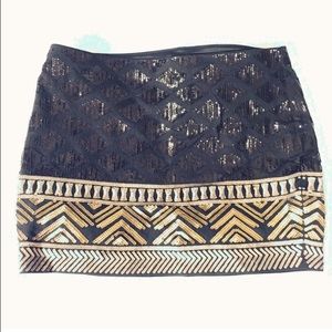 Express sequin mini skirt
