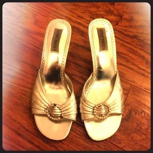 Silver Steve Madden Kitten Heels