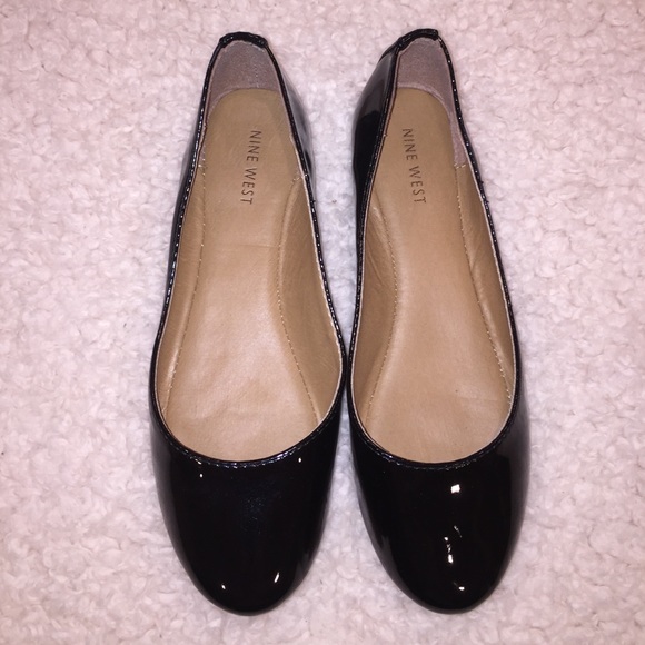 Nine West Black Patent Flats
