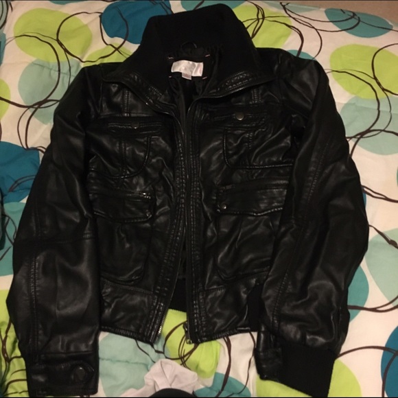 Black leather jacket!