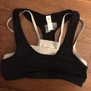 Aerie Fit Black and Grey Sports Bra