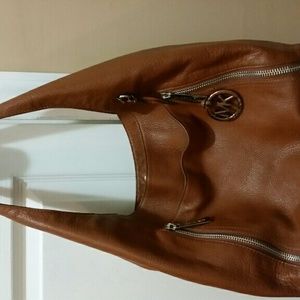 Michael Kors brown leather authentic handbag